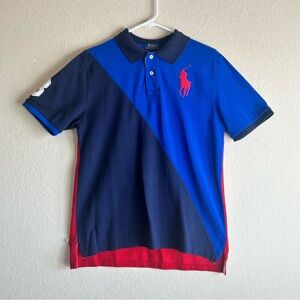 Polo Ralph Lauren Shirt Youth Size XL (18-20) Blue Red Pony Logo # 3